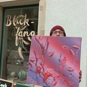 Fall in the cherry sea | 50x50cm | Original Kunstwerk