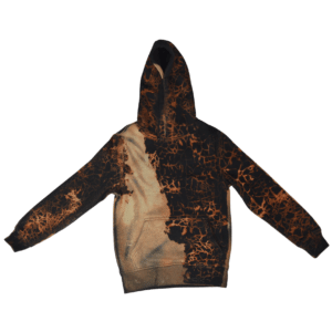 Handgemachter Kinder Hoodie mit Marmormuster – Unikat, Größe 134/140