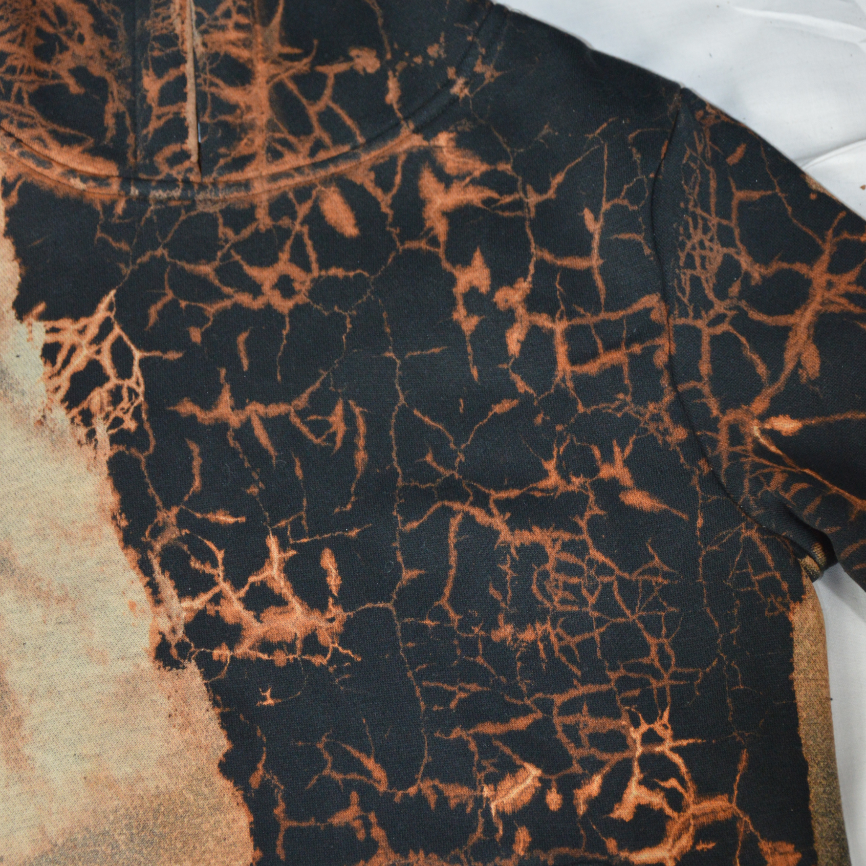 Handgemachter Kinder Hoodie mit Marmormuster – Unikat, Größe 134/140 - Image 3